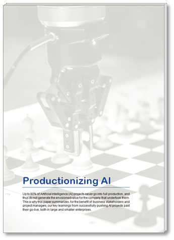 Productionizing AI - White paper download